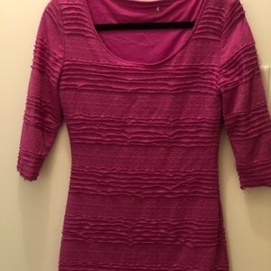 Purple stretch knit mini dress